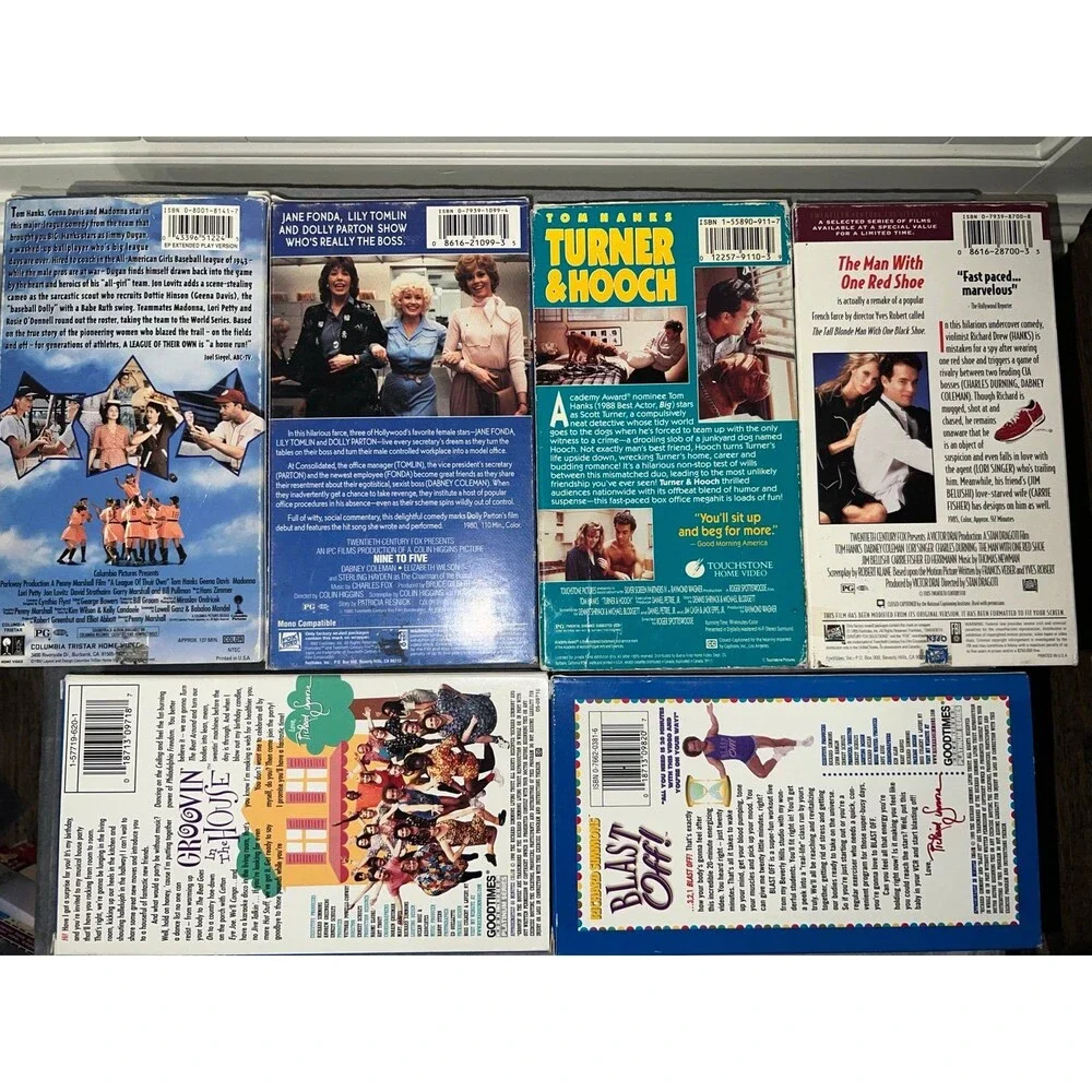 Retro VHS tape collection, Tom Hanks, Richard Simmons bundle